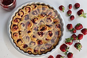 Strawberry Cream Cheese Pull Apart Bread, a tempting sweet treat, perfect for breakfast or dessert