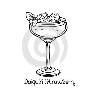 Strawberry daiquiri cocktail