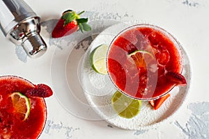 Strawberry daiquiri cocktail