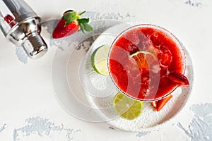 Strawberry daiquiri cocktail