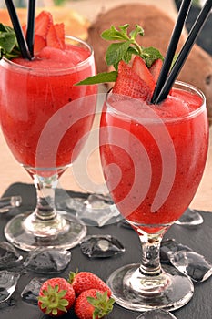 Strawberry daiquiri cocktail.