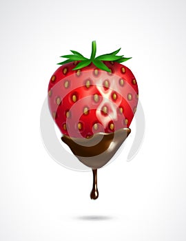 Strawberry dipped in chocolate