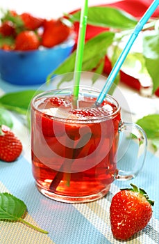 Strawberry drink, nonalcoholic beverage photo