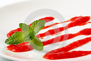 Strawberry drizzle sauce photo