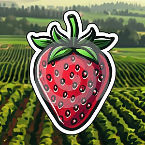 Strawberry farm logo