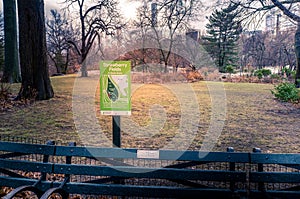 Strawberry field sign, Central Park, Manhattan, New York, USA photo