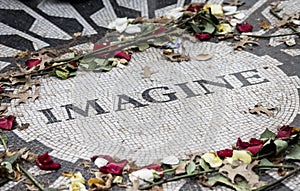 Strawberry Fields, John Lennon memorial mosaic in New York City