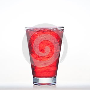 Strawberry flavour aerated drinks with soda