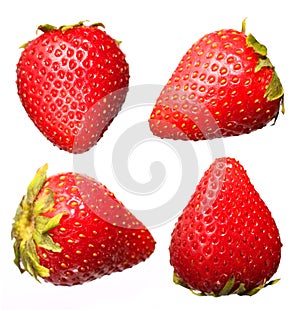 Strawberry Fruit Collections, isolated photo