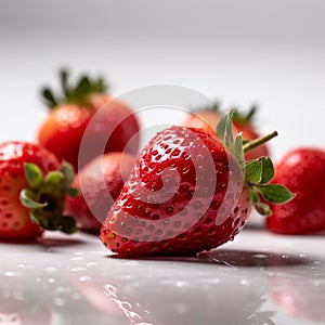 strawberry fruites on stuio photography