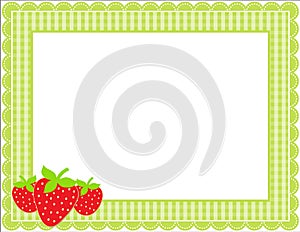 Strawberry Gingham frame