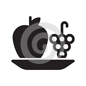 Strawberry glyph flat vector icon