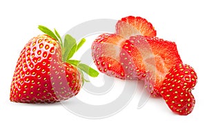 Strawberry heart shape berry