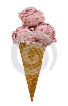 Strawberry Ice cream cone