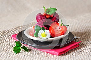 Strawberry ice cream .