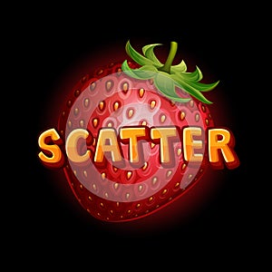 Strawberry icon for slots game