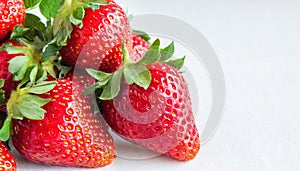 Strawberry isolated. Strawberries with leaf isolate. Whole and half of strawberry on white. Strawberries isolate on white