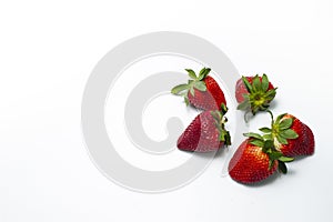 Strawberry isolated white background