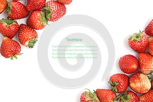 Strawberry isolated white background