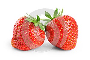 Strawberry isolated on white background.