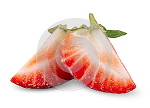 Strawberry isolated on white clipping path