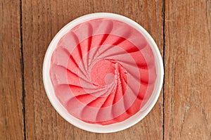 Strawberry Italian ice cream tub