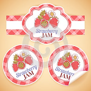 Strawberry jam labels
