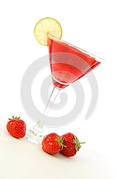 Strawberry juice or cocktail