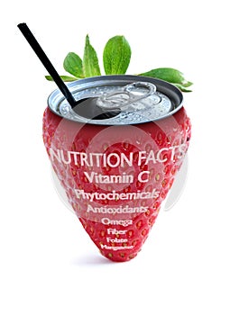 Strawberry juice concept