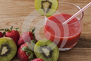 Strawberry Juice with kiwi photo