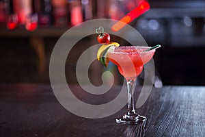 Strawberry margarita cocktail