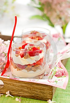 Strawberry and mascarpone trifle photo