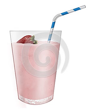 Strawberry milk-shake