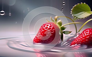 strawberry and milk splash