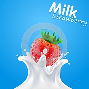 Strawberry milk splash