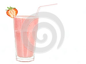 Strawberry milkshake photo