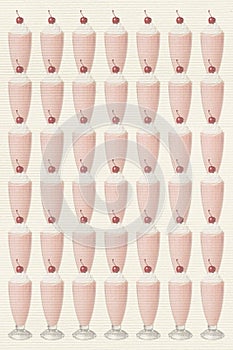 Strawberry milkshake drinks design resource