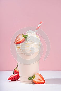 Strawberry milkshake or smoothie