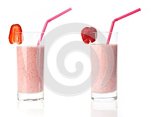 Strawberry milkshake variations