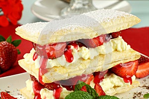 Strawberry Mille Feuille photo