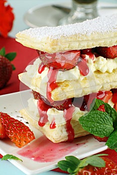 Strawberry Mille Feuille photo