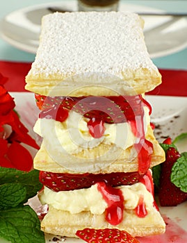 Strawberry Mille Feuille photo