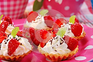 Strawberry mini tartlets