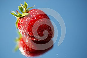 Strawberry on a mirrow