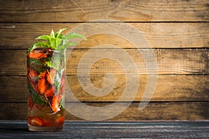 Strawberry mojito cocktail