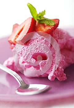 Strawberry mousse photo