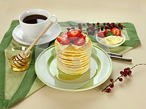Strawberry Pancake Stack