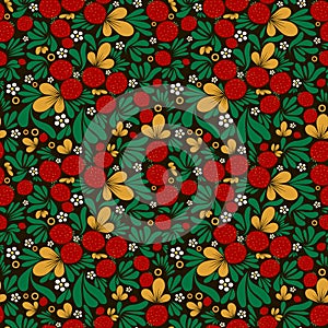 Strawberry pattern khohloma