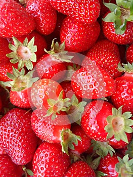 Strawberry pattern in macro photography