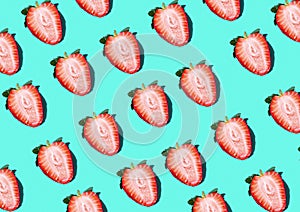 Strawberry Pattern of strawberrys on pastel colored background stwawberry full and sliced place on background wallpaper pattern